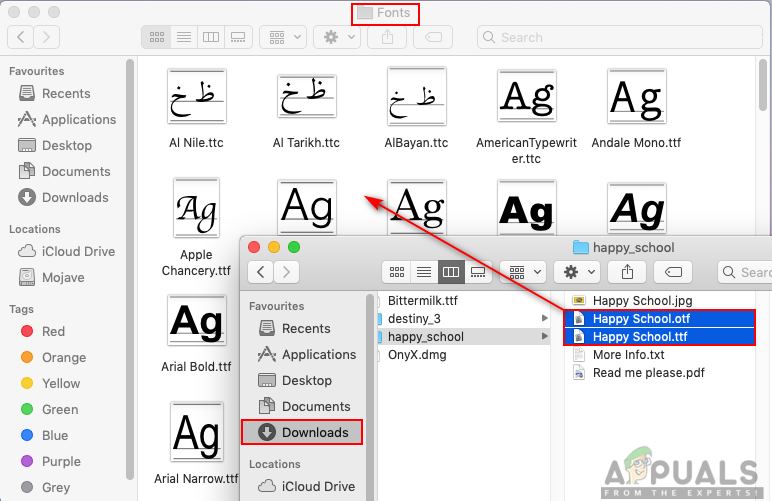 mac os x install fonts for all users